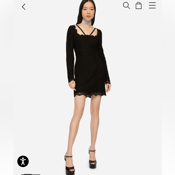 NWT Dolce & Gabbana long-sleeve lace minidress size 4 - Picture 5 of 6